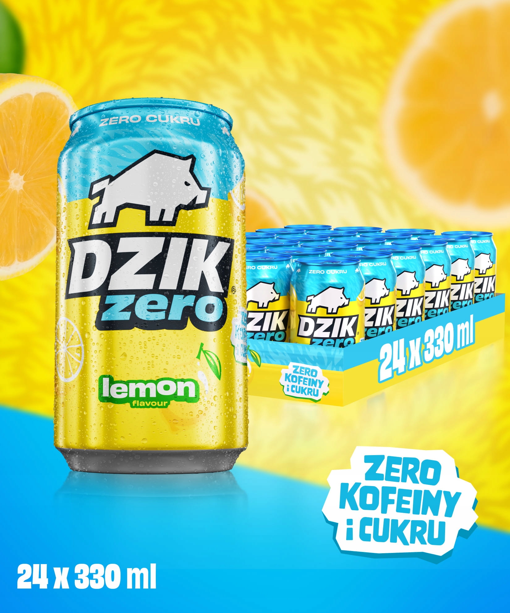 Levně Wk Dzik Zero 24x 330 ml Bez kofeinu Bez kalorií Citron