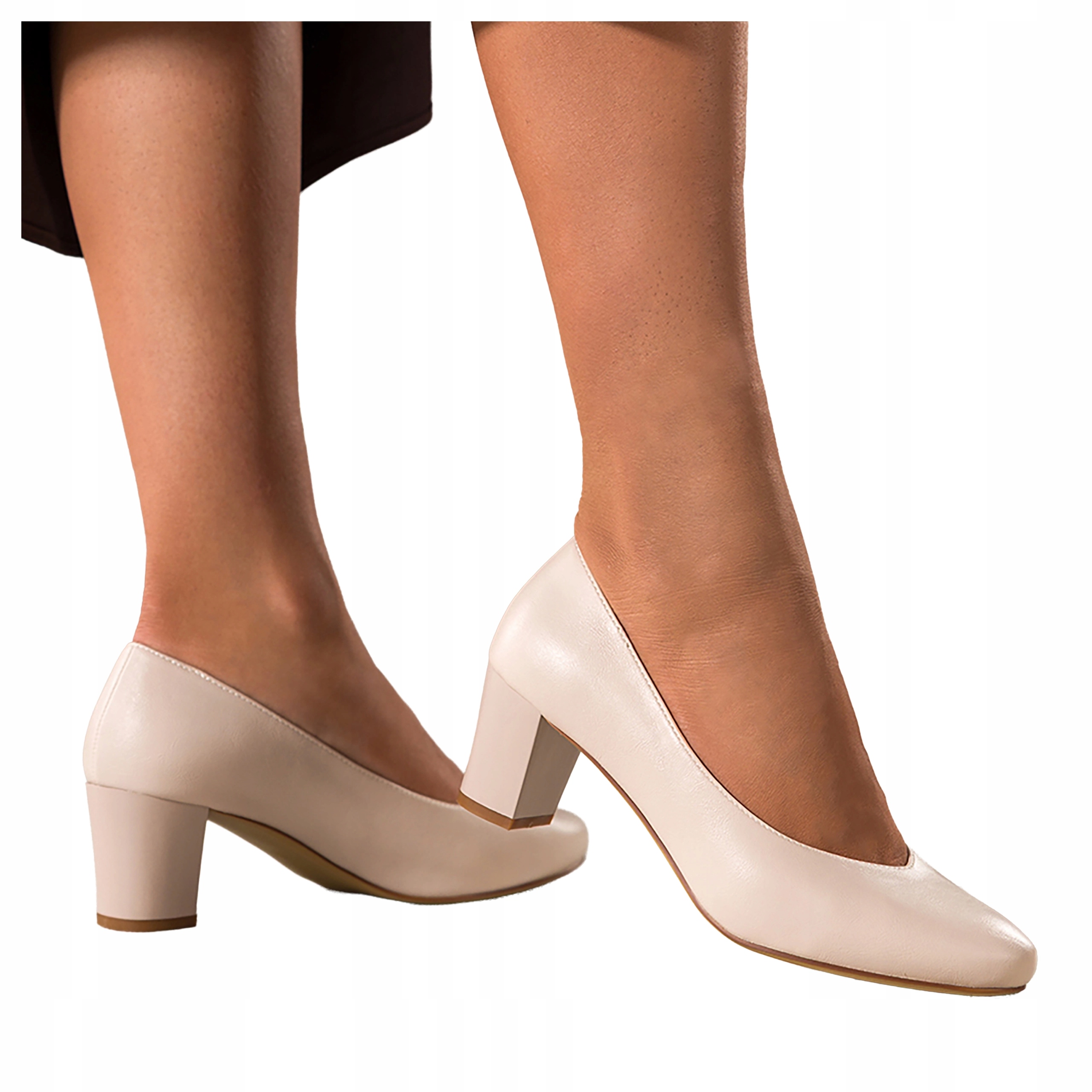 Tělové Lodičky Dámské Kožená Vložka Klasické Módní Na Podpatku vel. 36