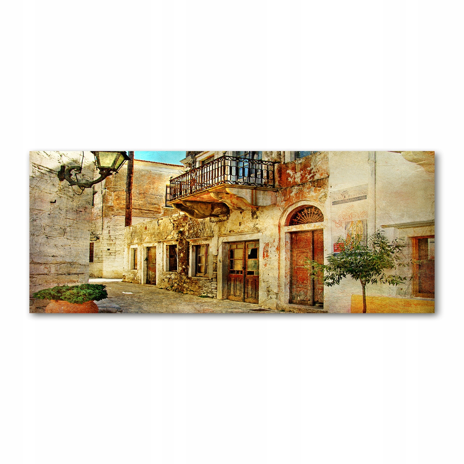 

Foto obraz szkło akryl Uliczki w Grecji 125x50 cm