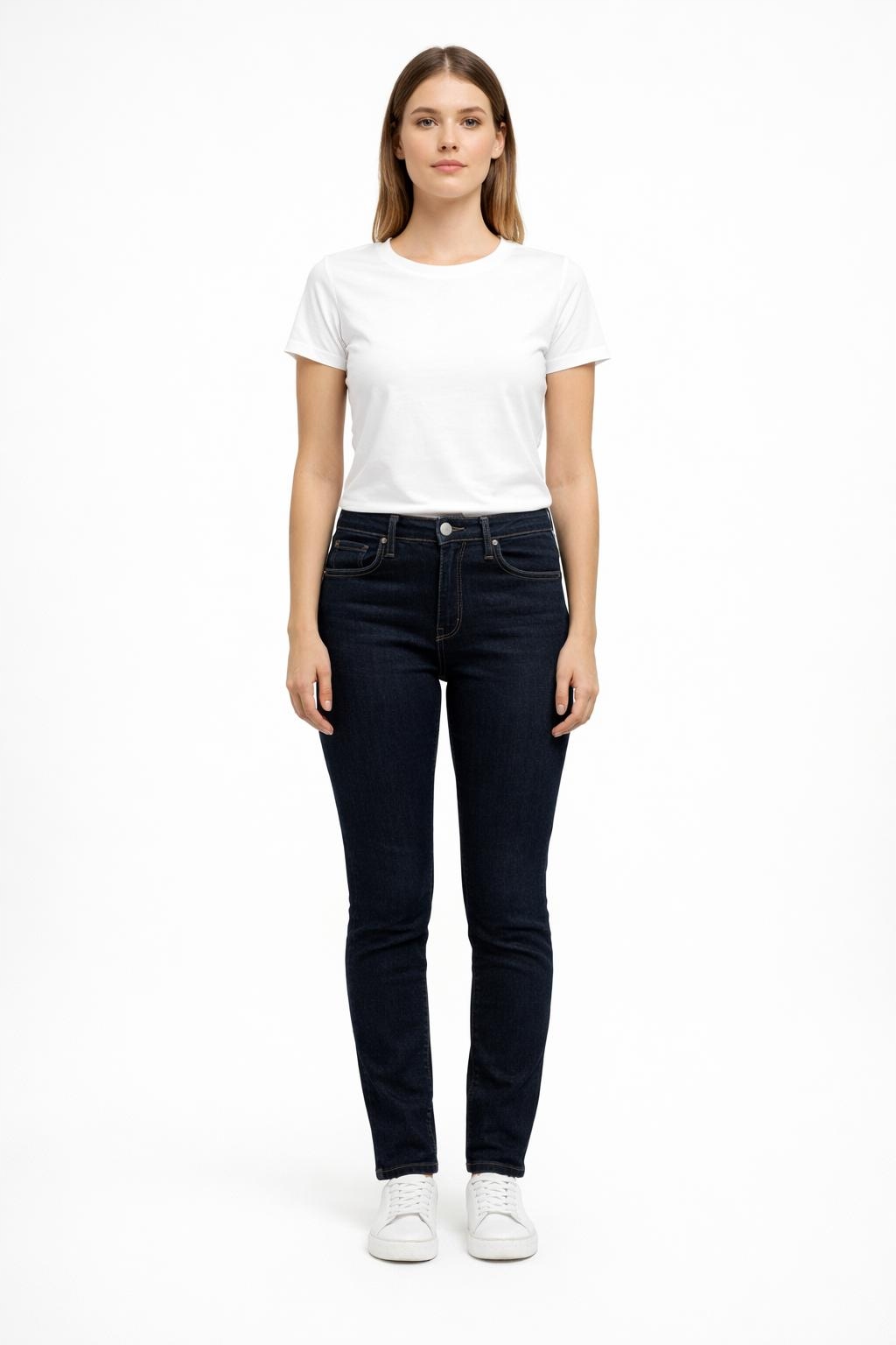 Pepe Jeans Tmavě Modré Džíny Úzké Nohavice S Oděrkami 28/30 Awa