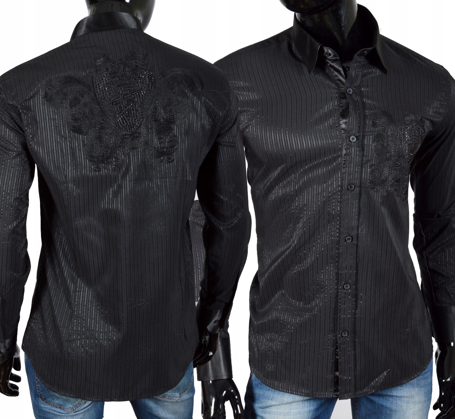 Pánská košile Mondo Exclusive společenská vyšívaná