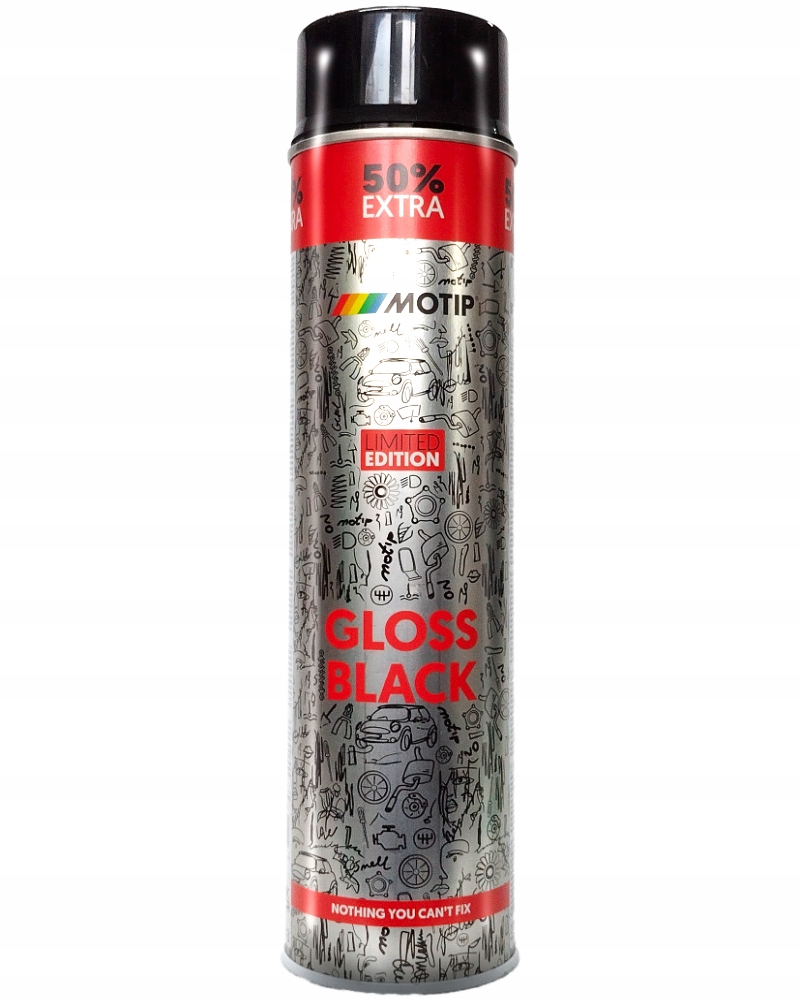 MOTIP LAKIER AKRYLOWY CZARNY SPRAY WYSOKI POŁYSK 600ML