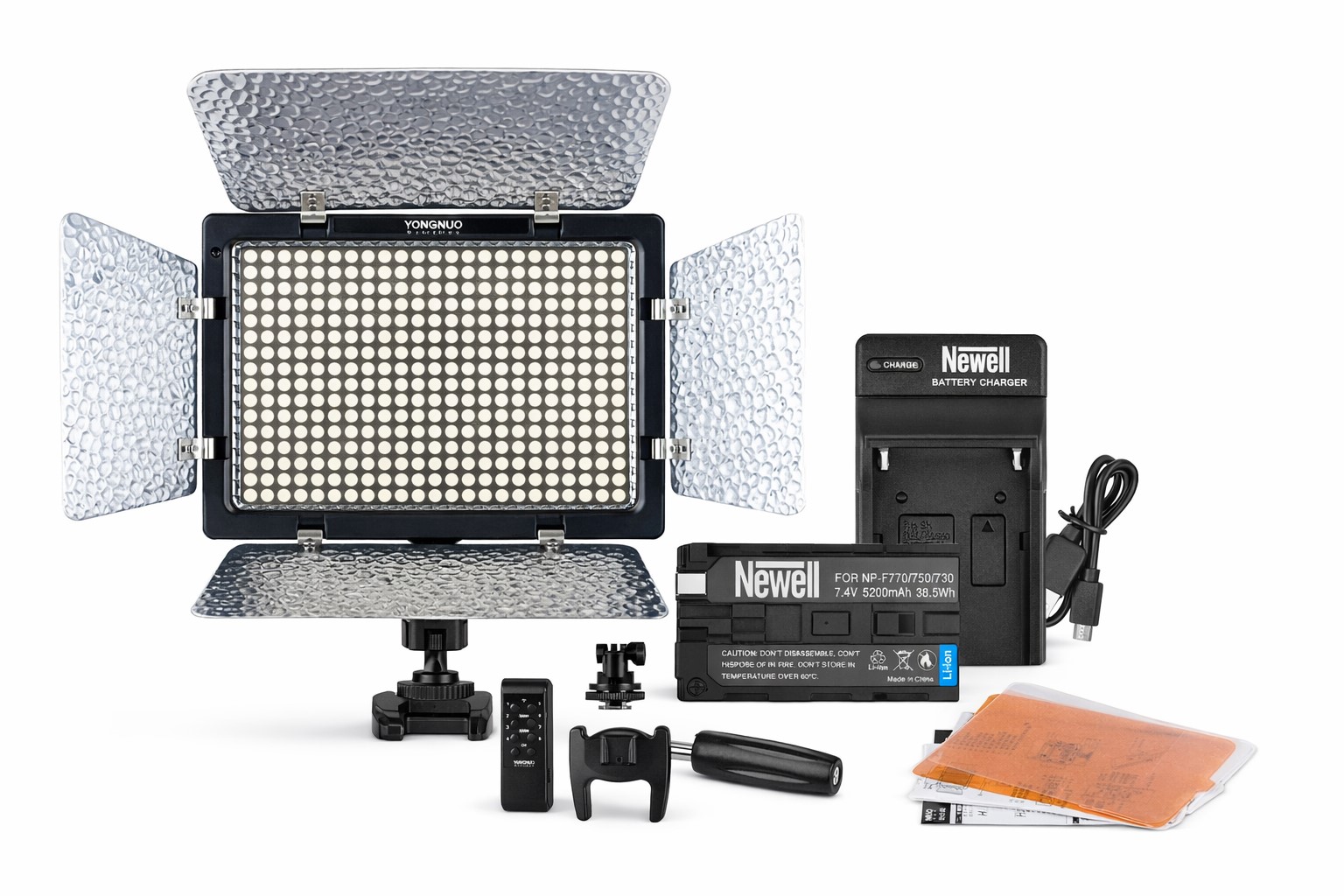 Video lampa Yongnuo YN-300III Led 5600K 300 LED+Pilot+Aku NP-F770+Nabíječka