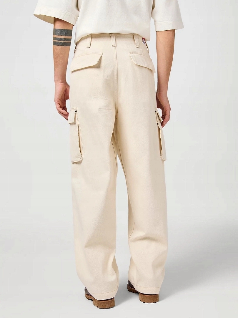 Pánské volné kalhoty Wrangler Cj Loose Cargo Ecru 112362500 28/32