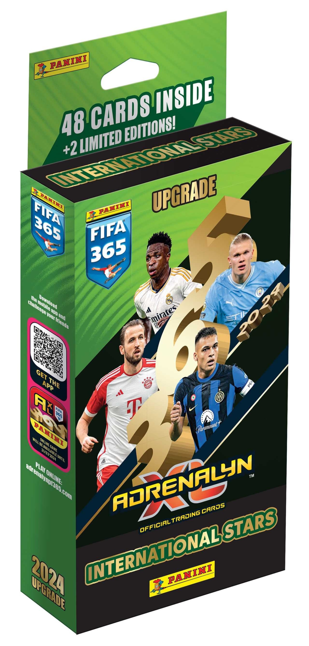 INTERNATIONAL STARS UPGRADE PANINI FIFA 365 2024 BOOSTER SET 48 KART + 2 LE