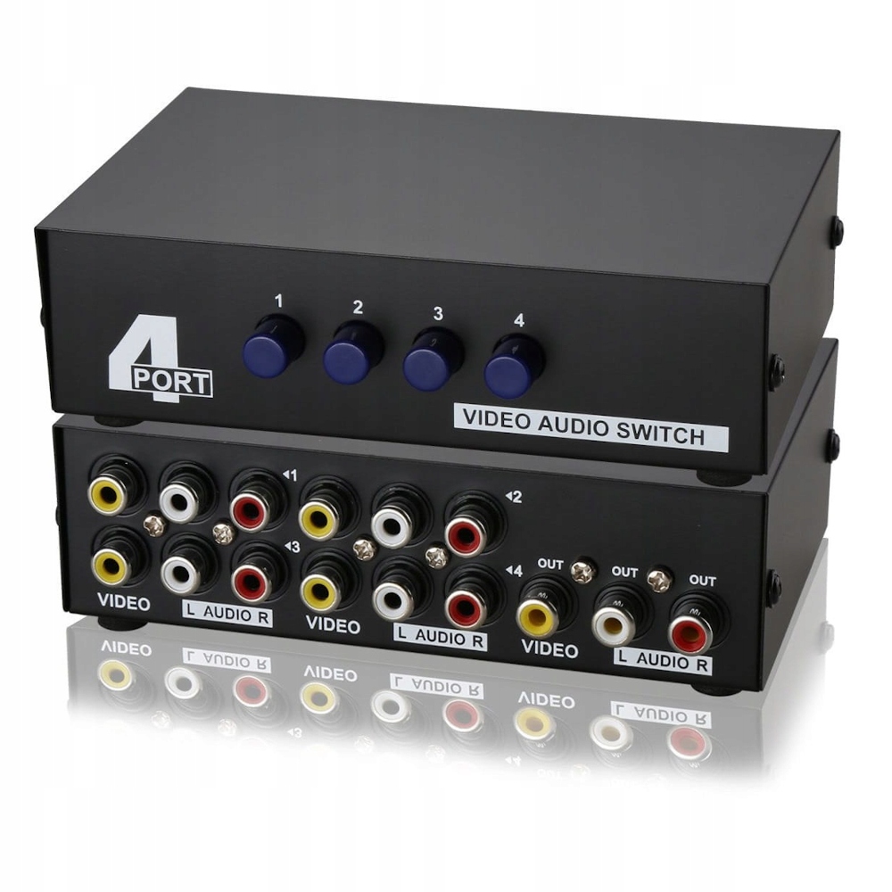 SWITCH 4IN1 AV RCA CHINCH 4x1 rozgałęźnik ADAPTER Producent Swiatkabli