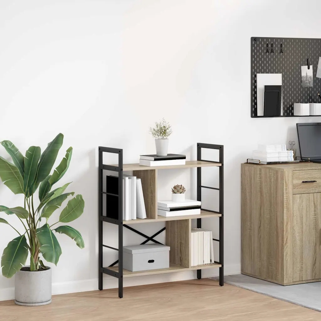 vidaXL Knihovna Sonoma dub 75 x 30 x 91 cm kompozitní dřevo