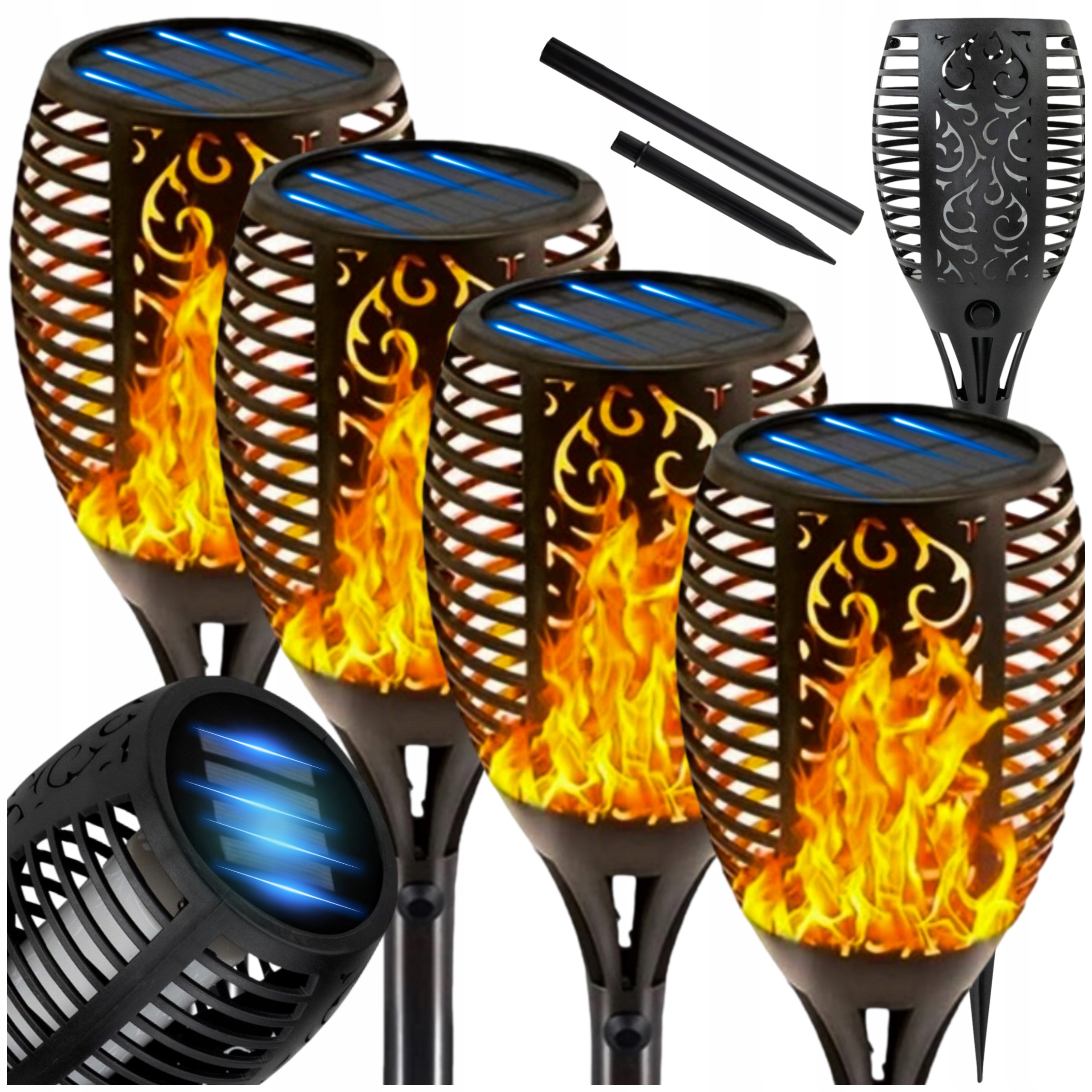 

Duża Lampa Solarna Led Pochodnia Ogrodowa 58 CM x4
