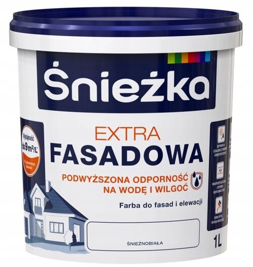 

Śnieżka Extra Fasadowa Farba Elewacyjna Biała 1L