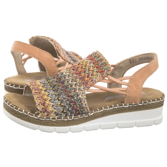 Dámské sandály na léto Rieker Multicolor V1241-90