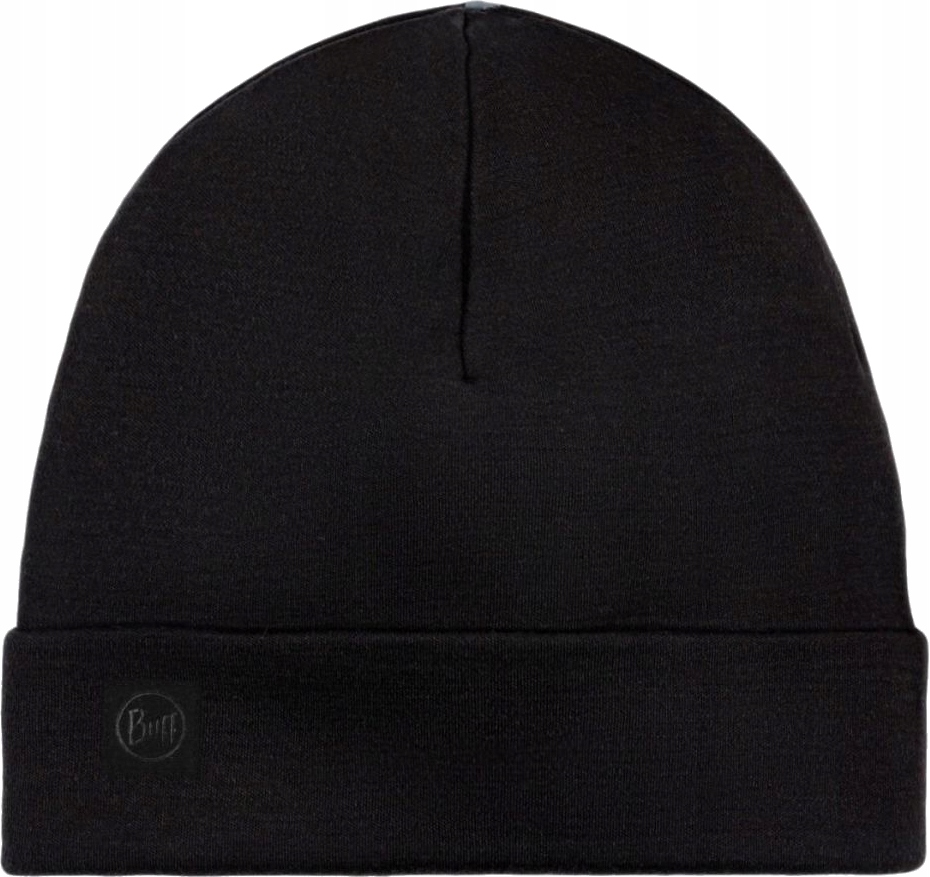 Buff Merino Wool Heavyweight Beanie Vlna Čepice Zimní Cold Solid Black