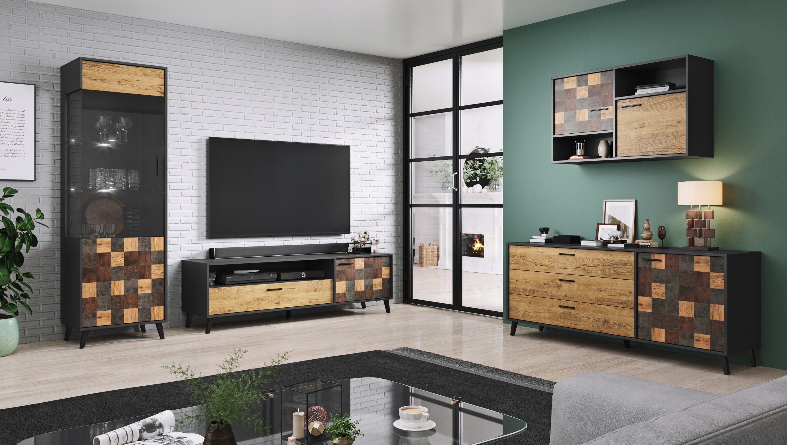 

Zestaw Soul 4 antracyt + dekor- Cama Meble