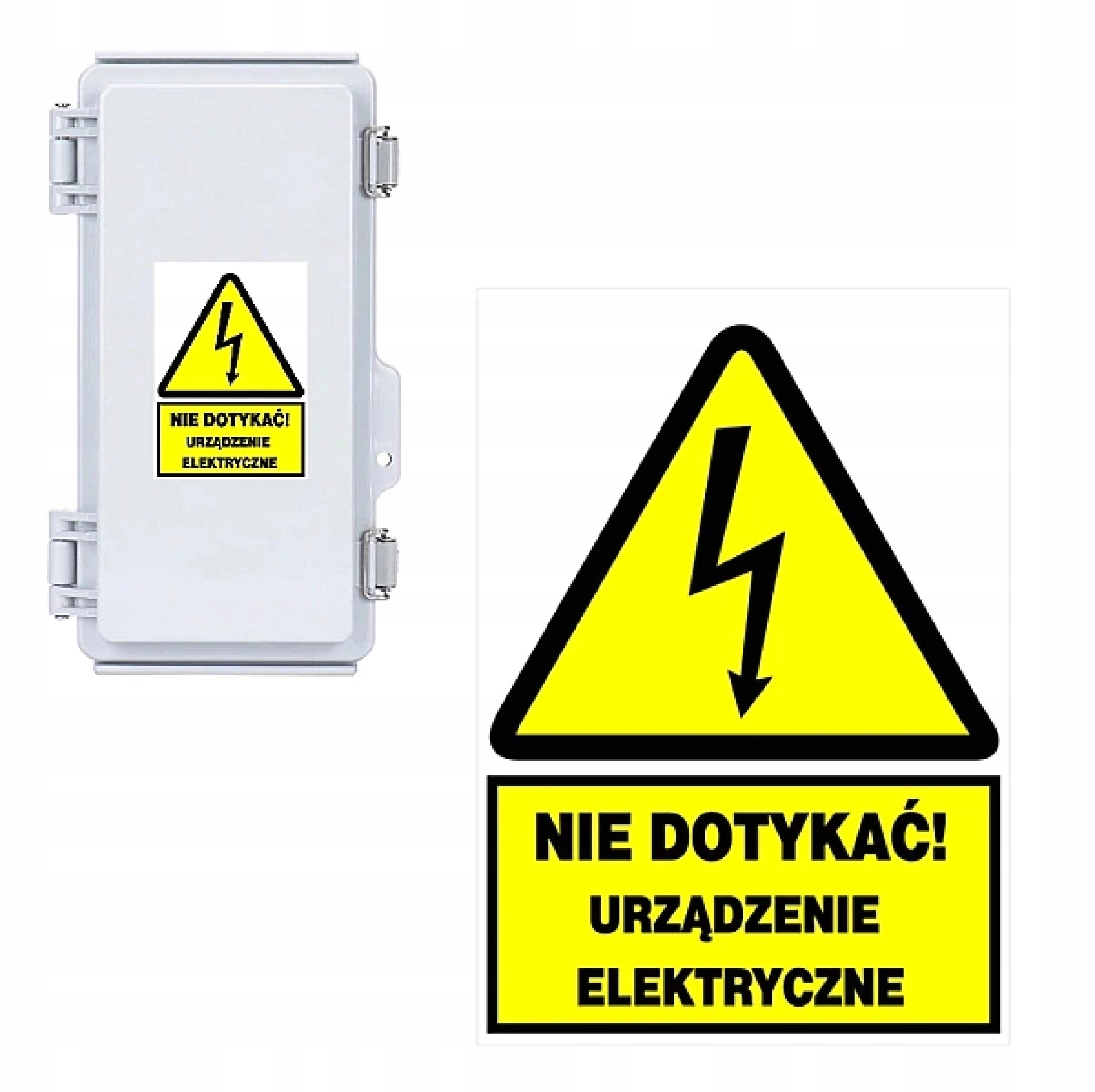 Tablica Samoprzylepna Nie Dotykać Urządzenie Elektryczne 148x210mm 1szt