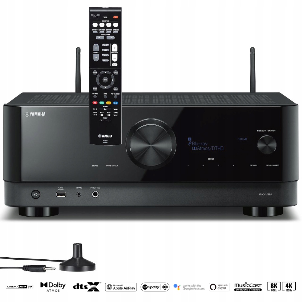 Yamaha RX-V6A Amplituner 7.2 MusicCast Dolby Atmos 4K/8K Wi-Fi Tidal
