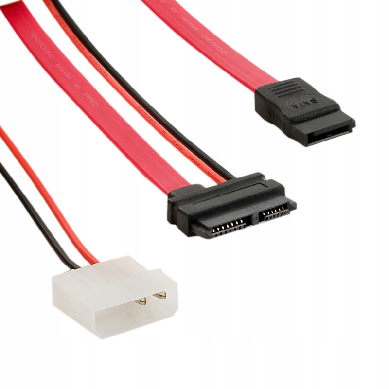 Kabel 4World Hdd|sata 3|13pin Sata Slimline (F)|7pin Sata (f) & LP4|297mm