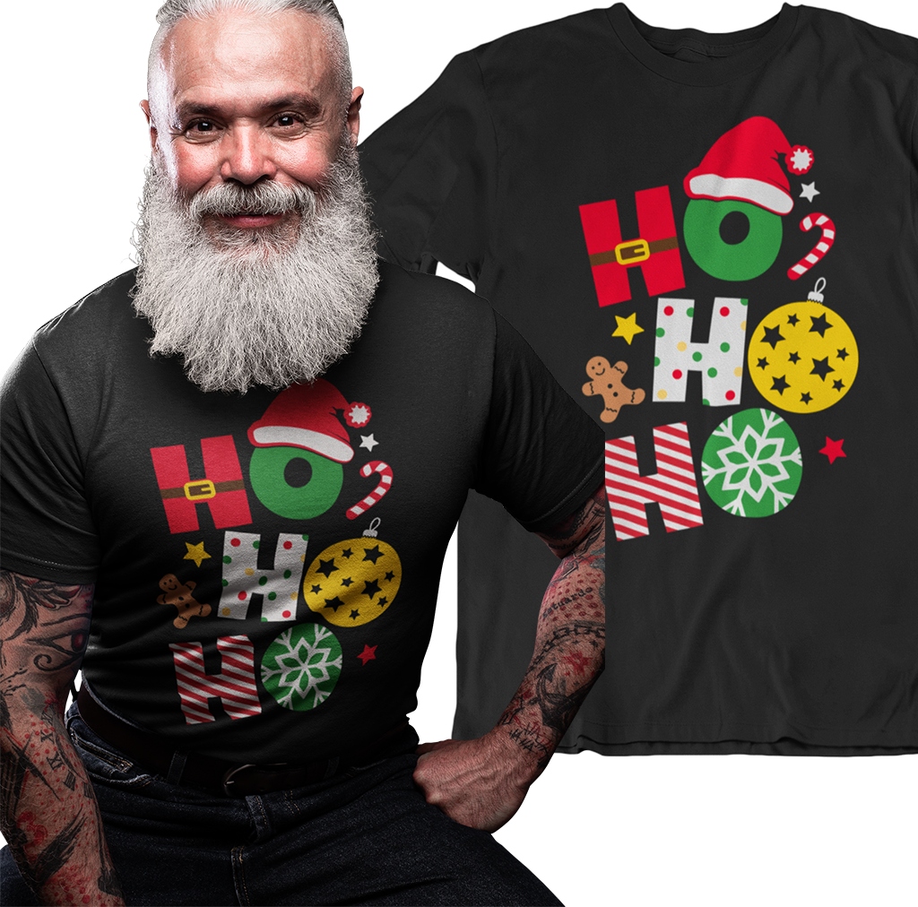 

Koszulka Męska Hohoho Pod Choinkę Mikołaj Tshirt