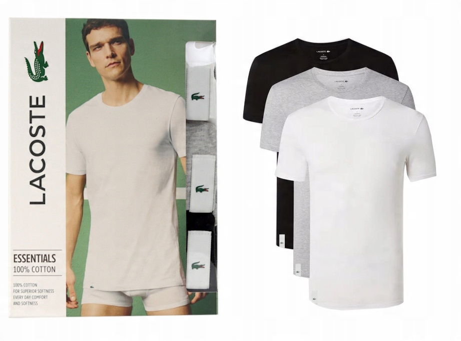 

Koszulka męska T shirt Lacoste 3 pack
