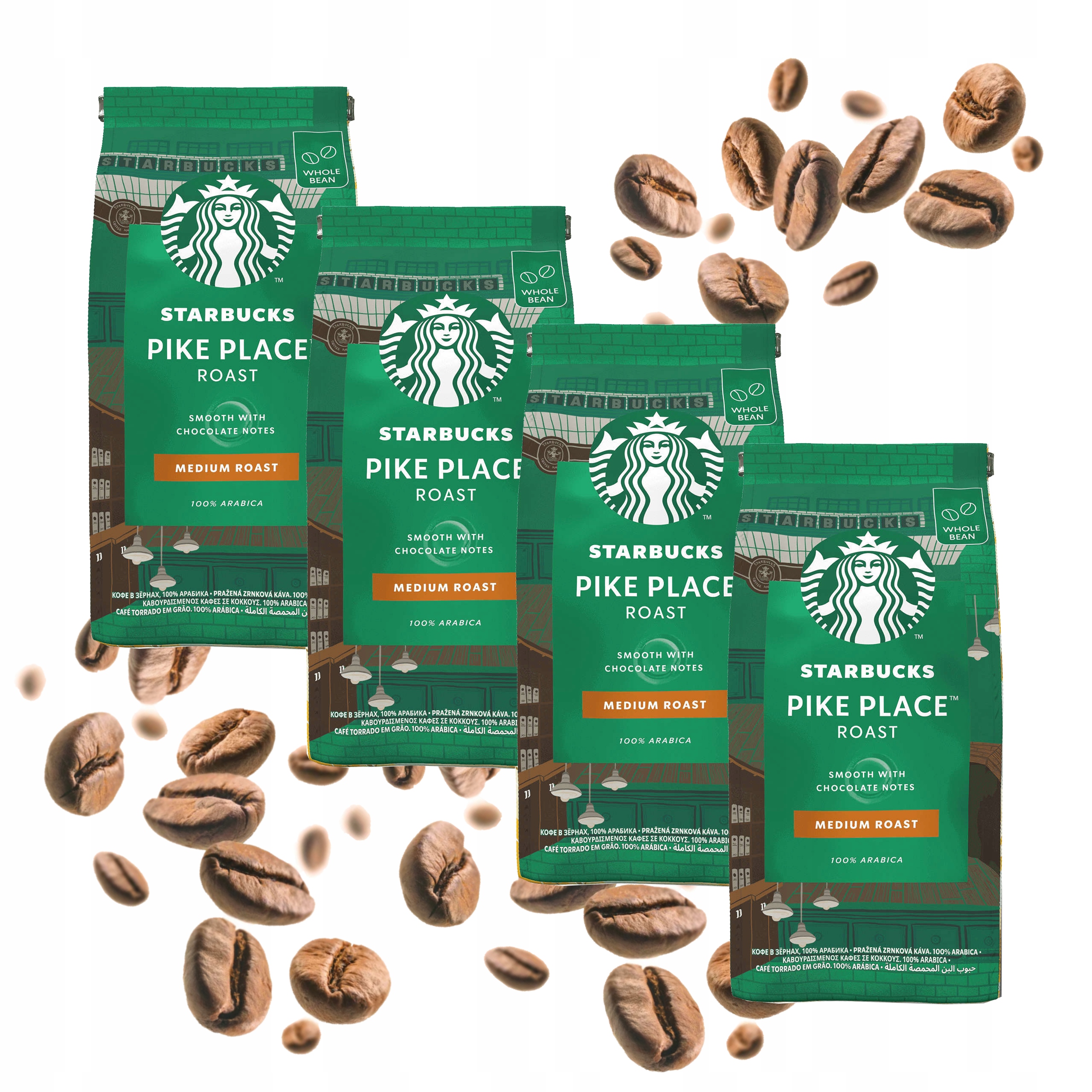Kawa ziarnista Starbucks Pike Place Roast 100% Arabika 4x450g