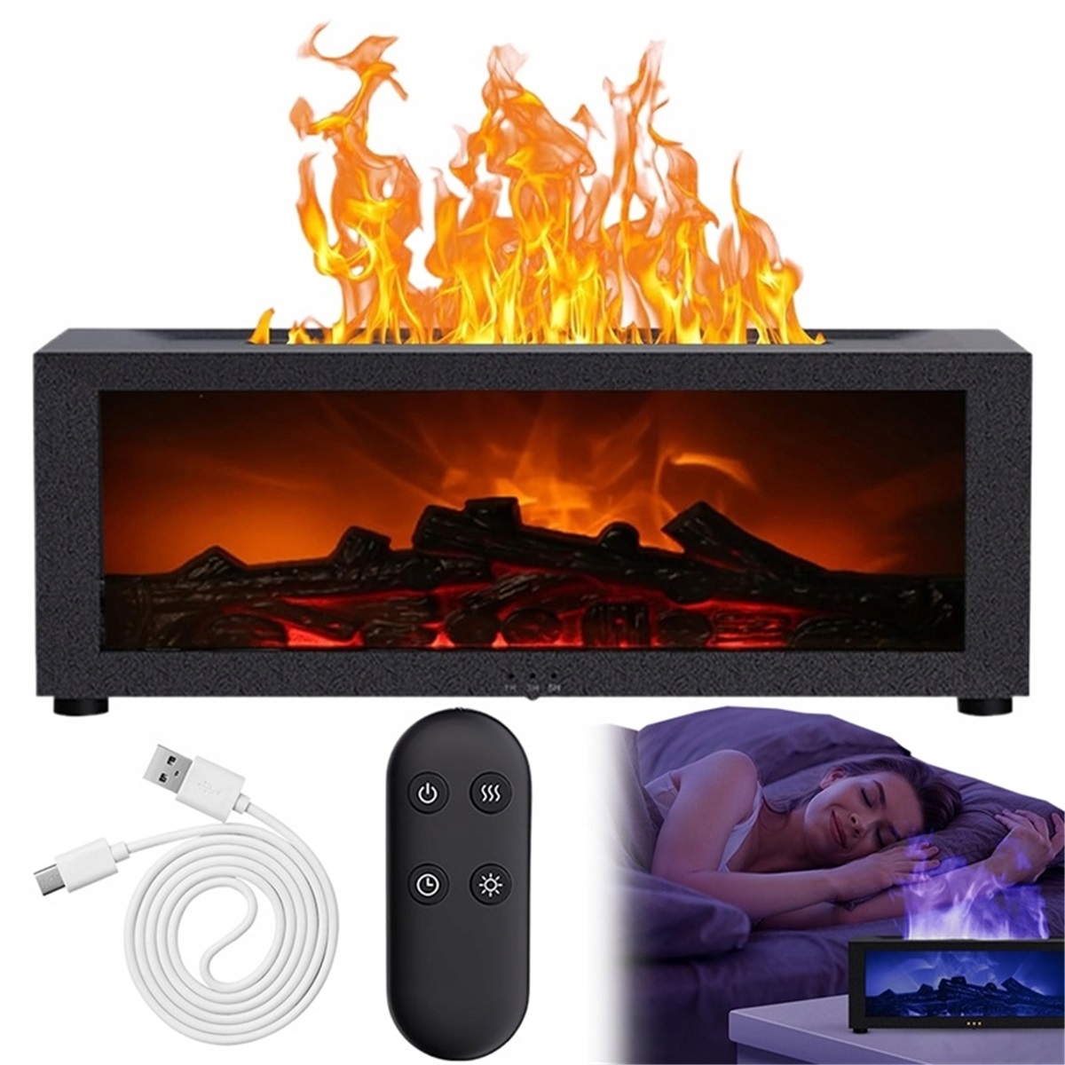 150 Ml Difuzér s vícebarevným světlem a dálkovým ovládáním pro domácnost