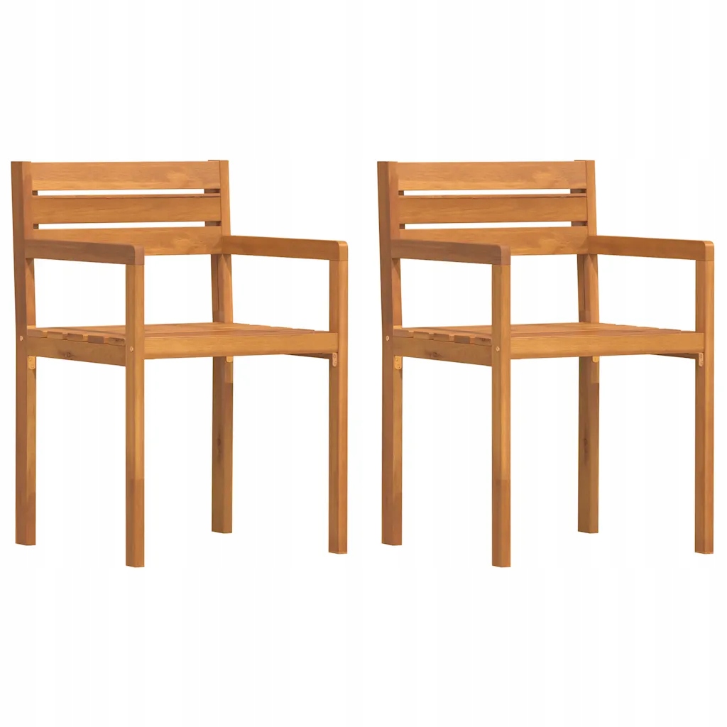 Dřevěná zahradní akátová křesla 50 x 53 x 80 cm, 2 ks