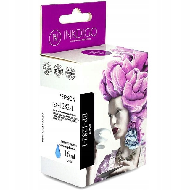 Tusz Inkdigo (EP-1282-1) niebieski 16ml zamiennik