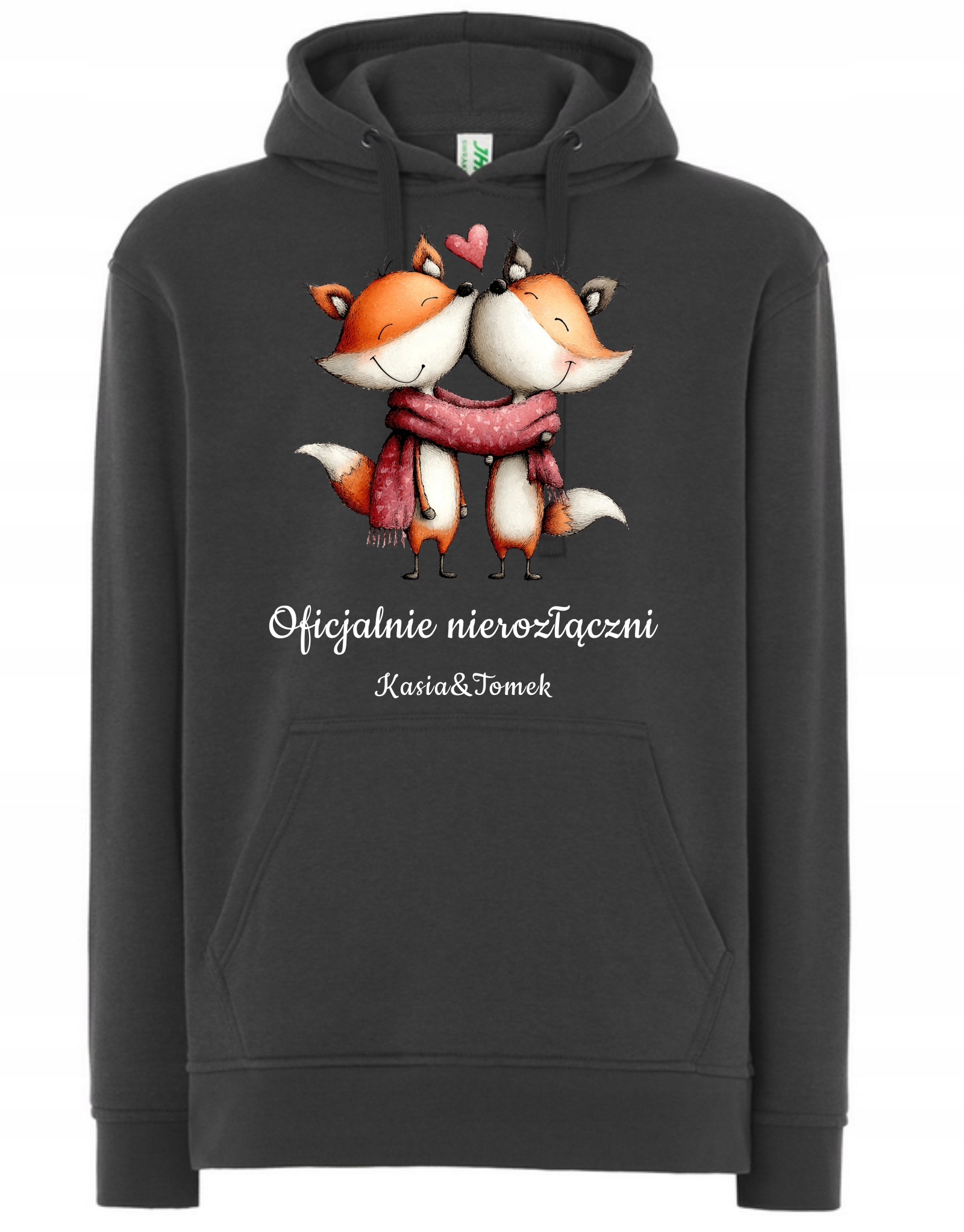 Mikina s kapucí Valentýnské lišky Oficiálně nerozlučná Xs