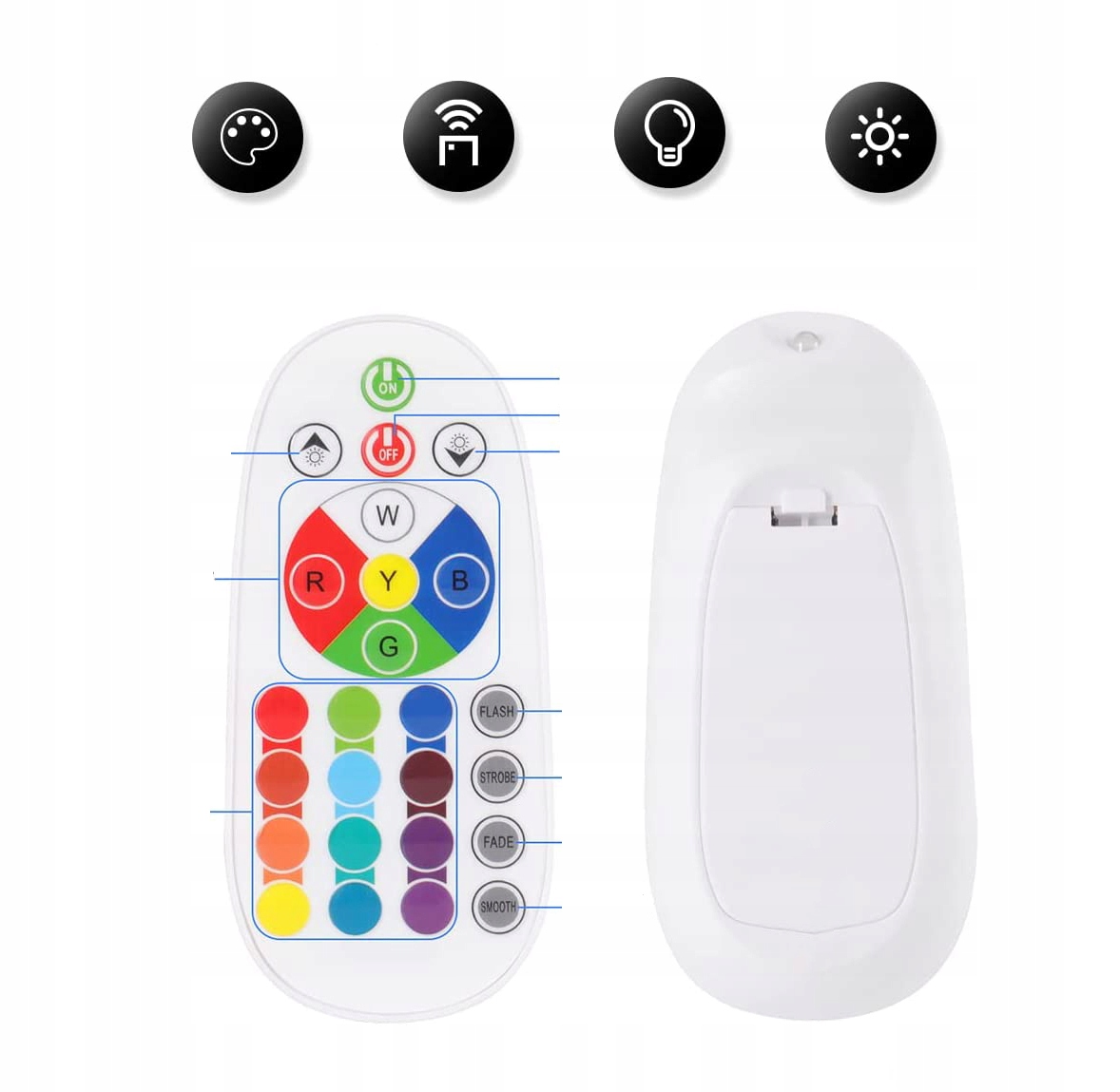 LAMPA LED MEDUZA, ŚCIEMNIALNA LAMPKA NOCNA 17 KOLORÓW Z PILOTEM EAN (GTIN) 0889328571474