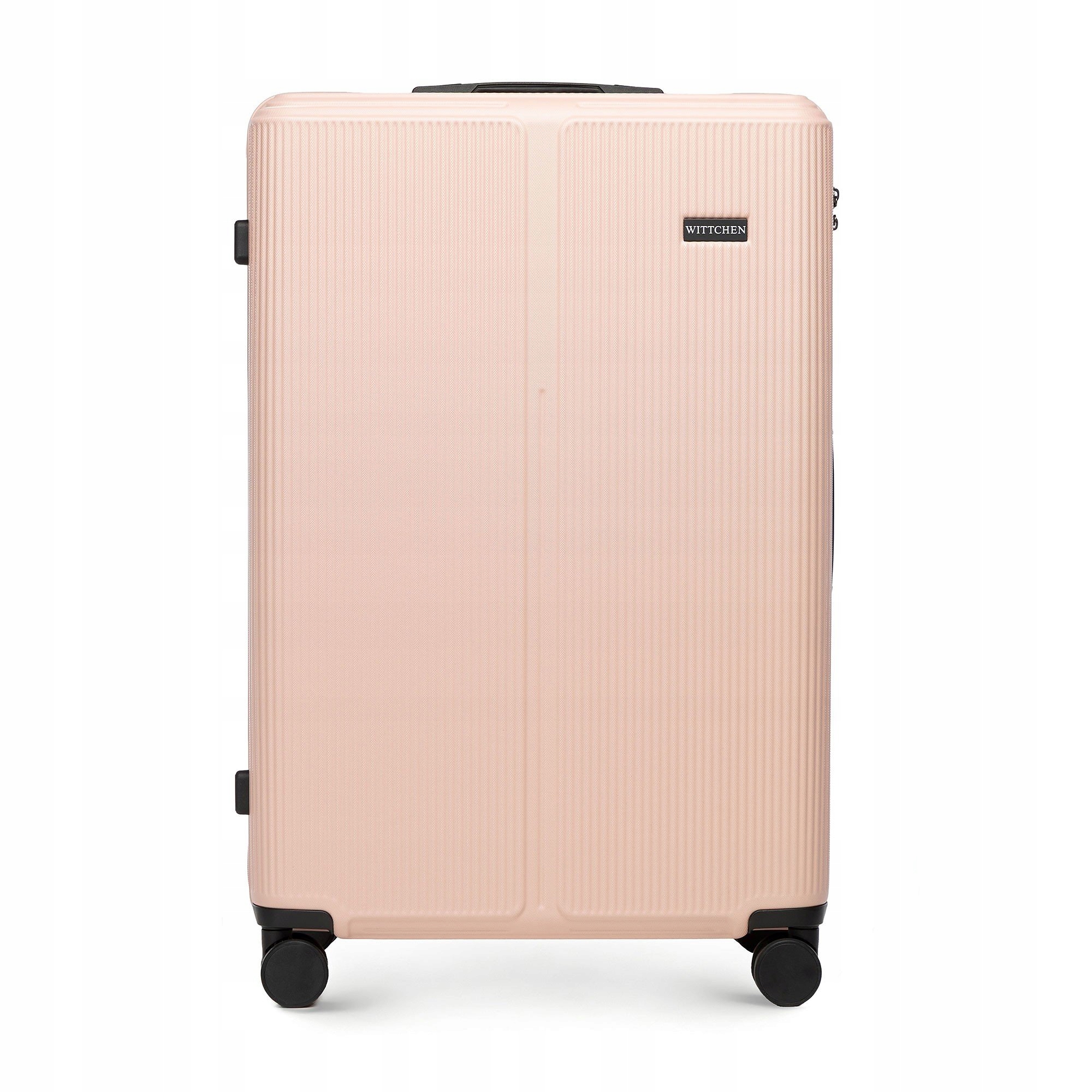 Wittchen duża walizka 56-3A-603-34P z ABS-u w drobne paski pudrowy róż 96L