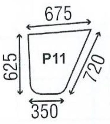 sklo pro traktor Renault řady F, V a Lb dveře