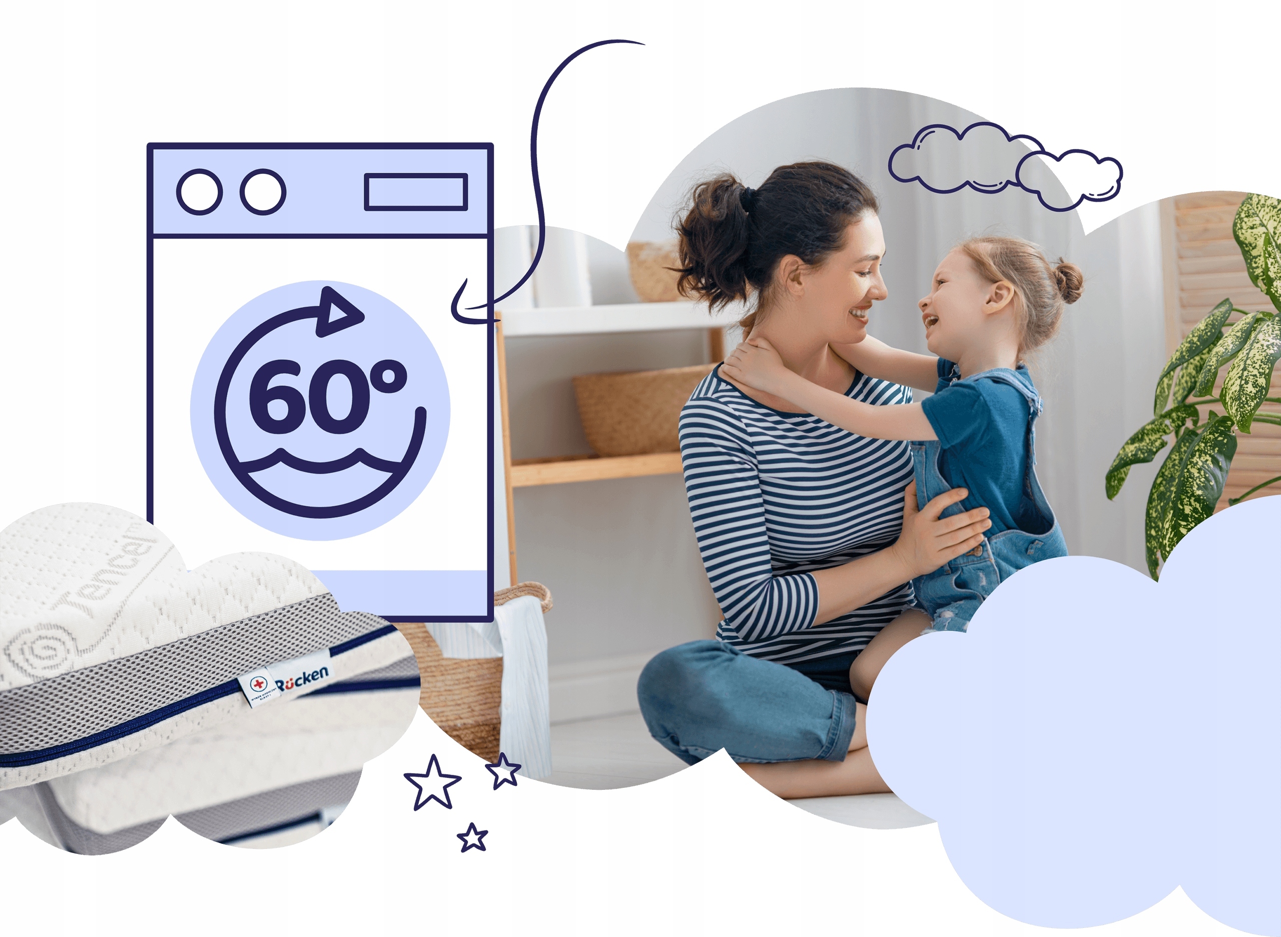 Materac do łóżeczka dostawnego Baby Go Together Szerokość produktu 50 cm