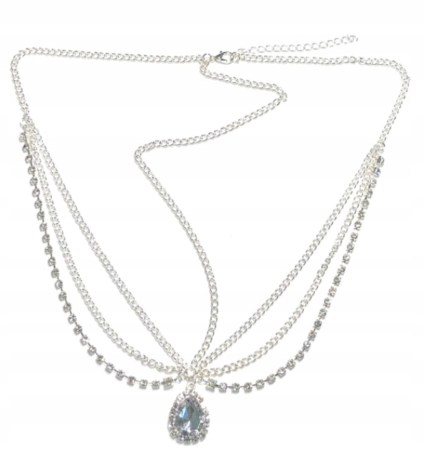 OZDOBA WISIOREK NA WŁOSY ŁAŃCUSZEK ŚLUB v4