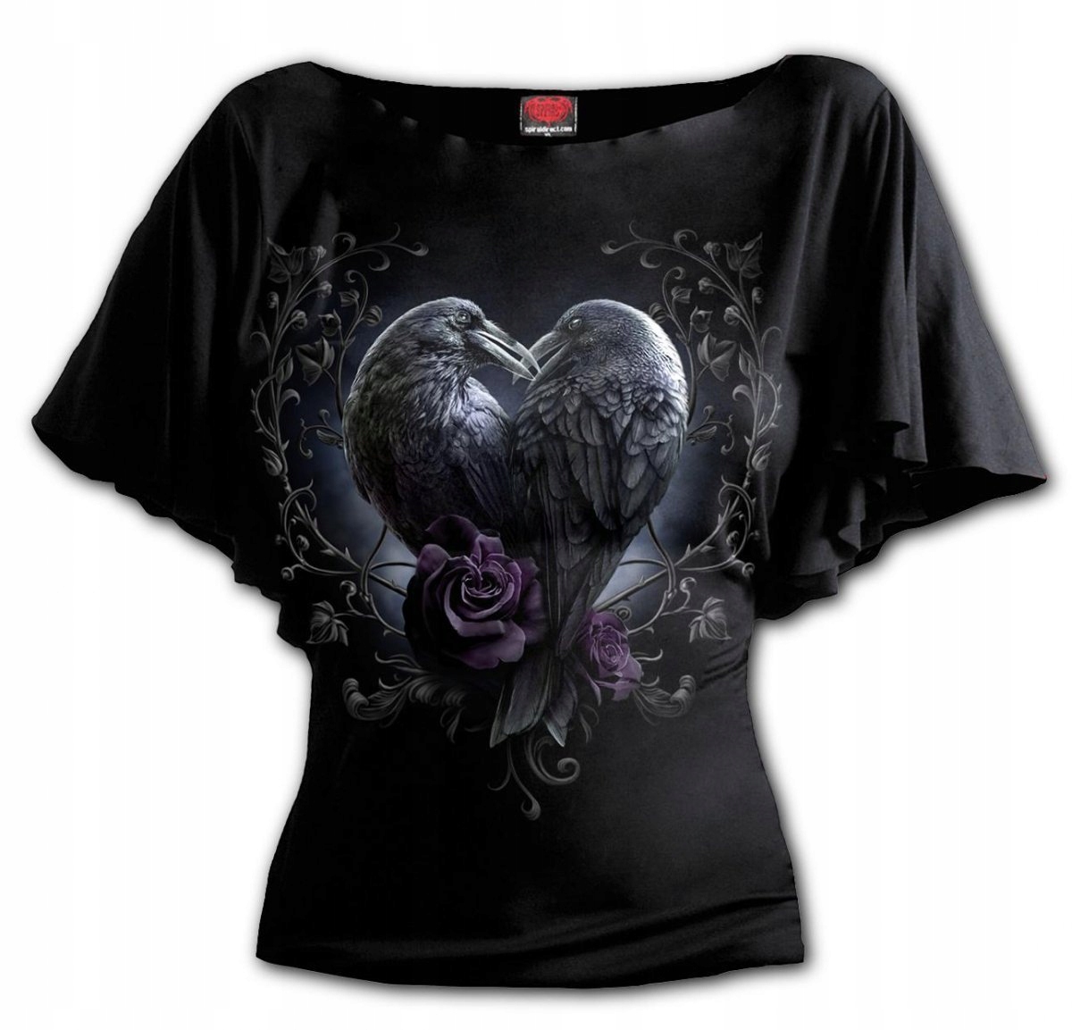 Raven Heart Bat Spiral Dámská 3XL