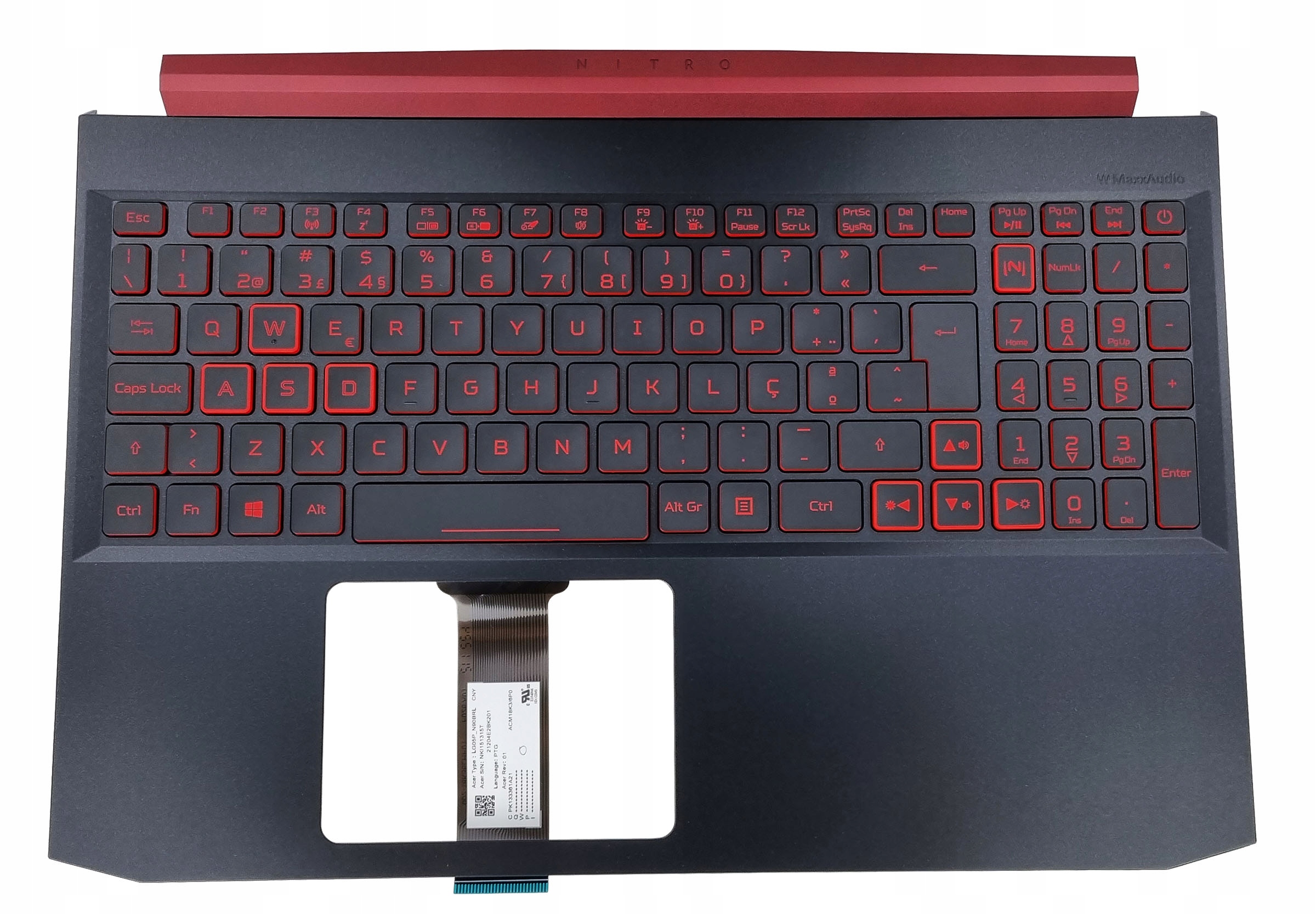 Nová Krytka Klávesnice Acer Nitro 5 AN515-54 GTX1660 Ti Portugalská