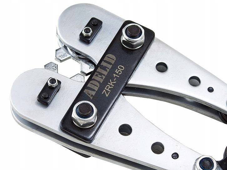 ZACISKARKA PRASKA DO KOŃCÓWEK KABLI TULEJEK PRZEWODÓW KONEKTORÓW 6-50 MM Model ZRK