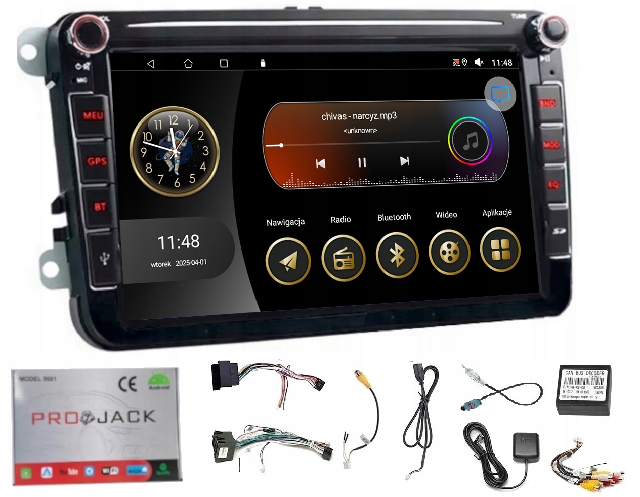 Rádio Navigácia Gps Android Vw Multivan 2003-2015 Wifi Carplay 64GB