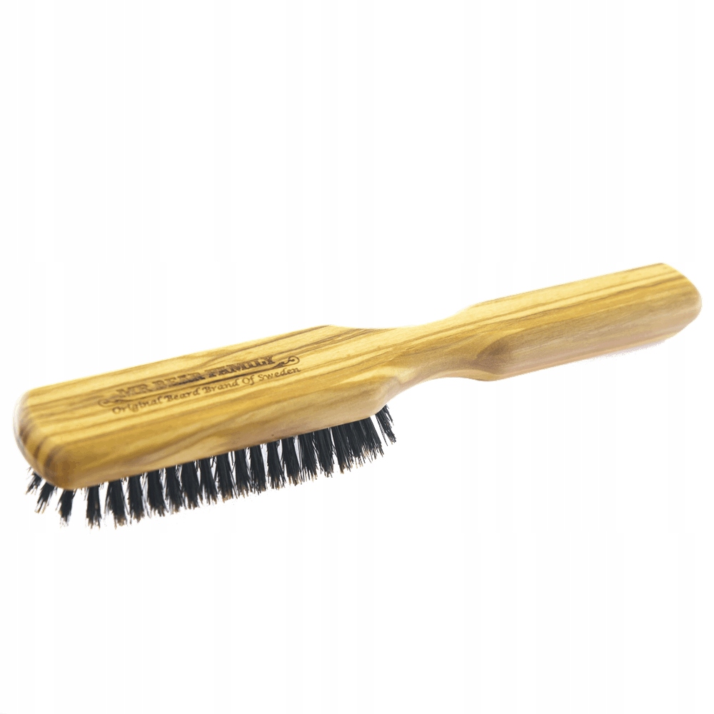 Mr Bear Family velký kartáč na vousy z divočáka a olivového dřeva