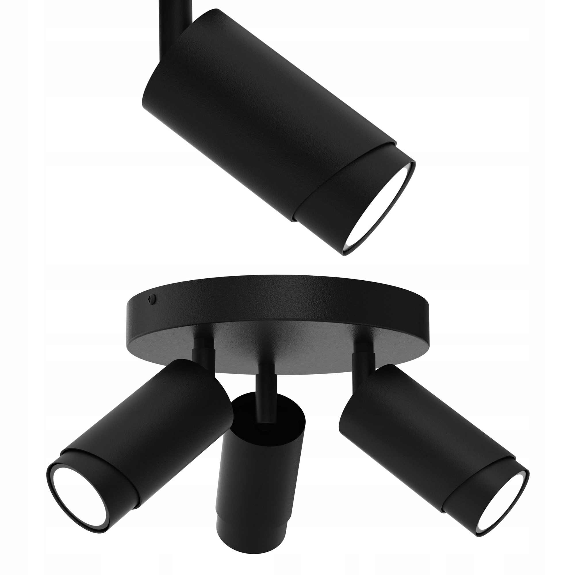 Stropní Svítidlo Reflektor Spot Černá Nastavitelná Led GU10 Polská Lampa