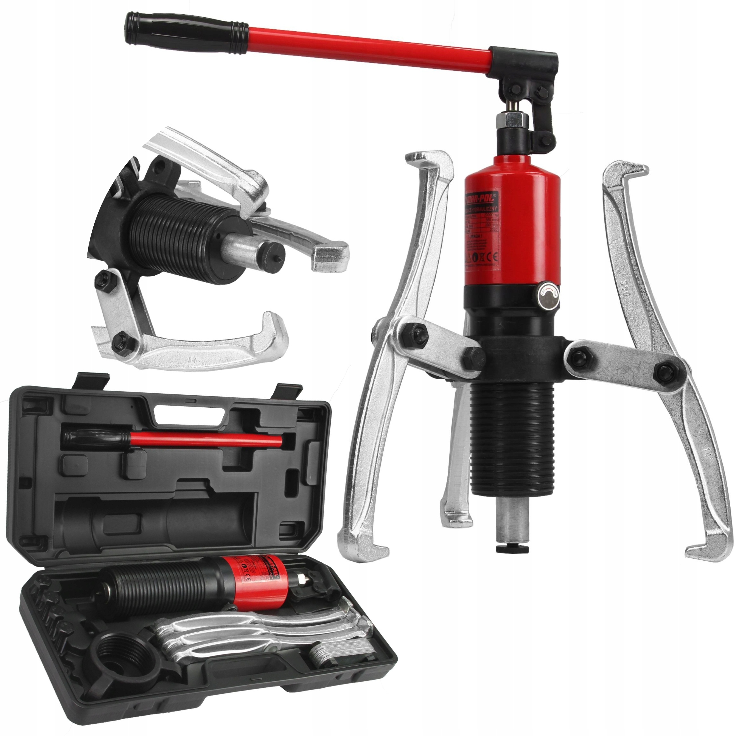 Hydraulický 3-RAMENNÝ Sťahovák Na Ložiská Nábojov, Sťahovák 10T 250 MM, Kufrík