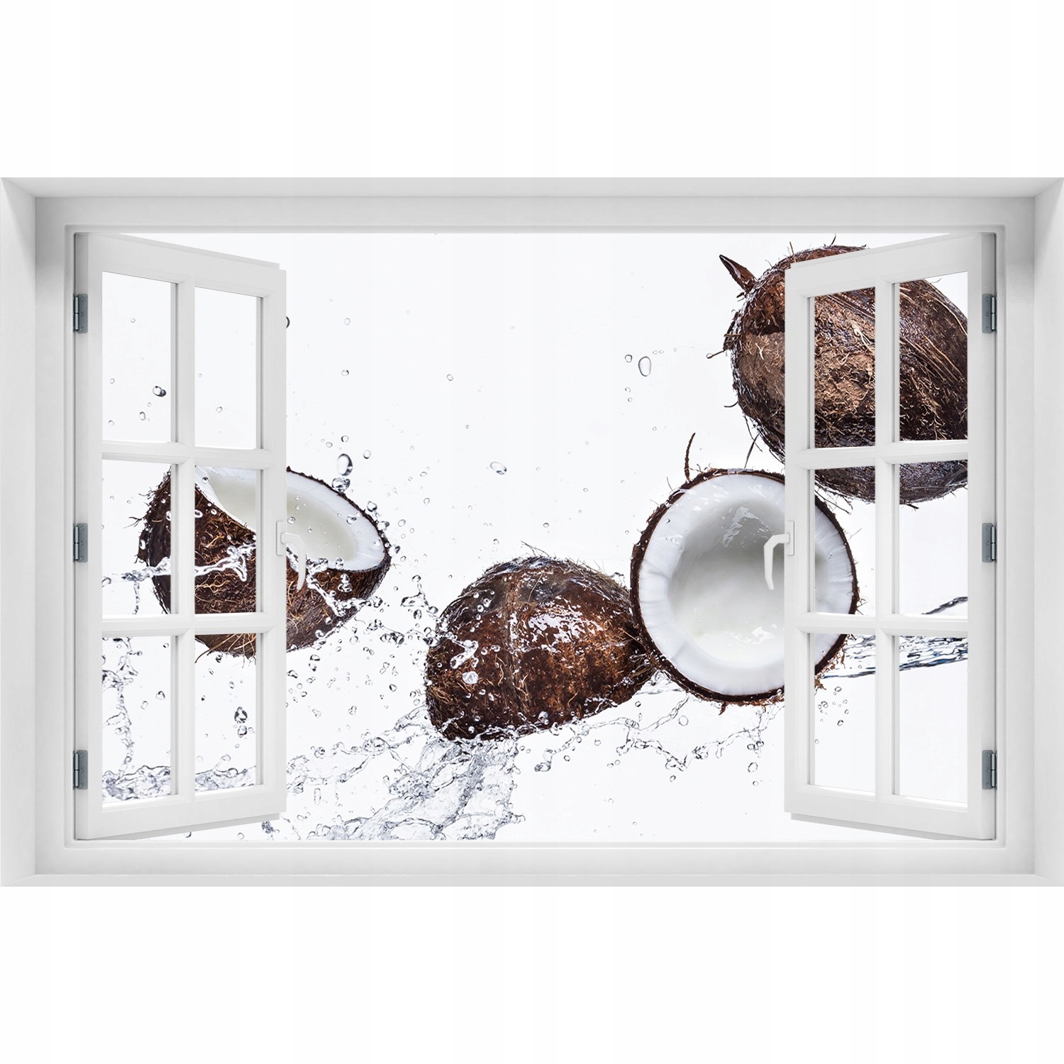 

Okno Naklejka okleina ścienna Kokos z wodą 120x80