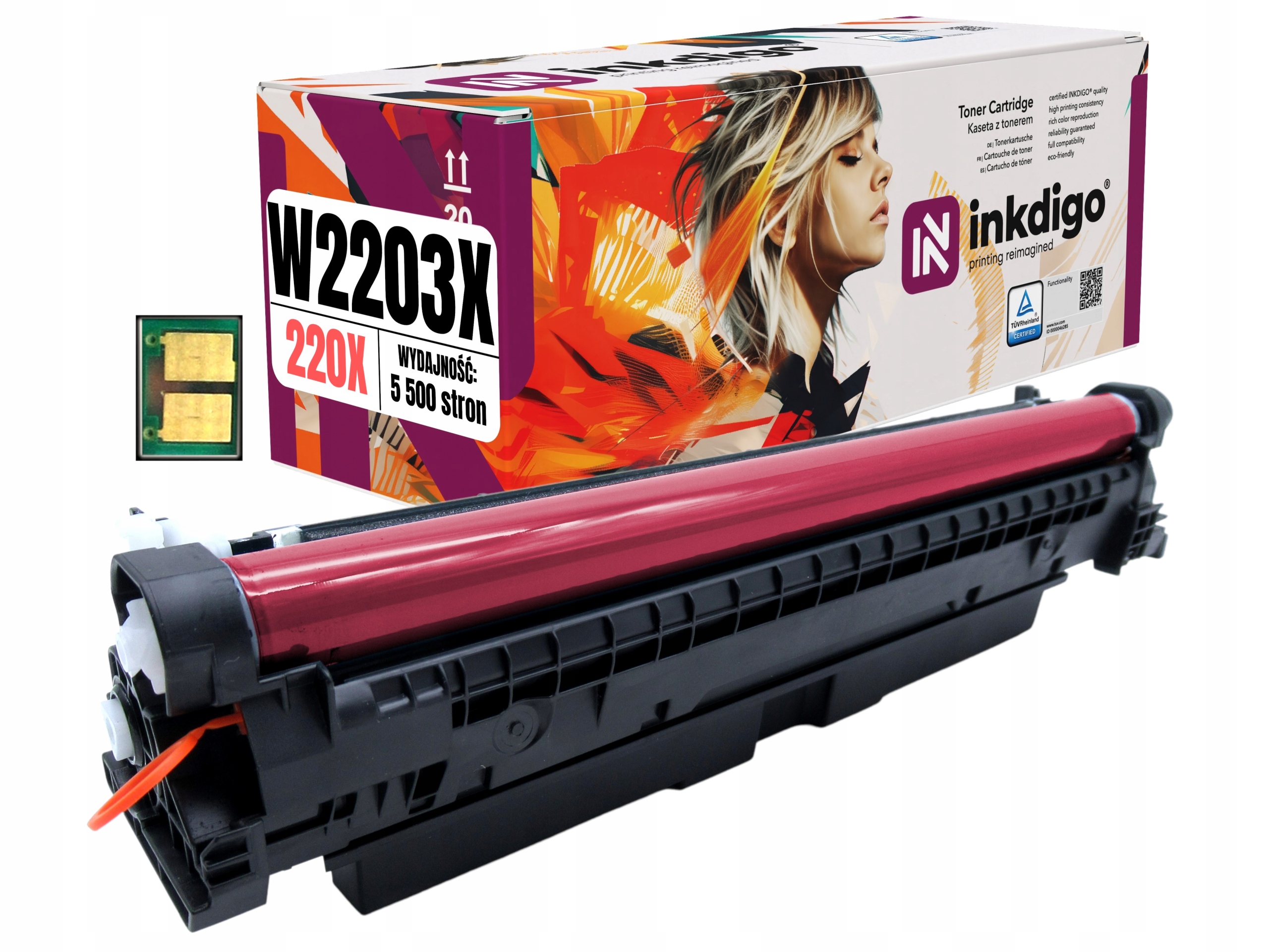 Náhradní Toner S Čipem W2203X Pro Tiskárnu Hp Color LaserJet Pro 4202 4302