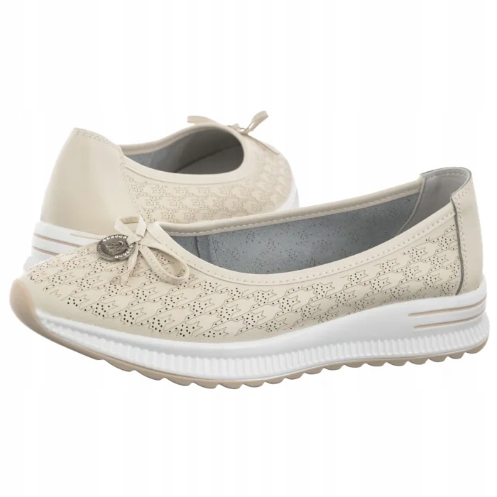 Dámské kožené polobotky Filippo Béžové DP6718/26 Beige