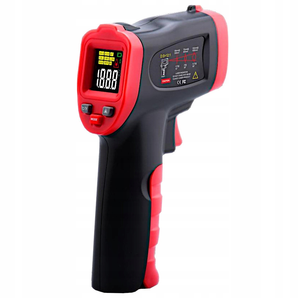 Laserowy pirometr + termometr -50 +950°C (funkcja kalibracji)