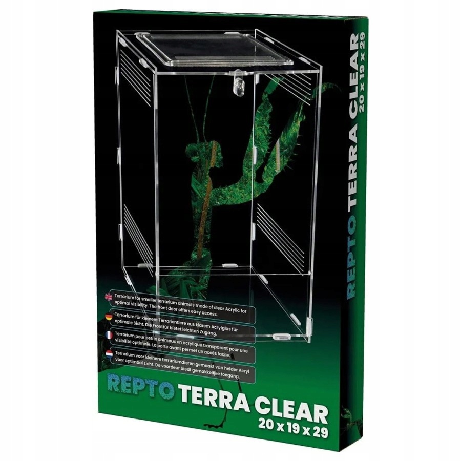 Terrarium akrylowe 19,5x18,5x29 cm Repto Terra Clear