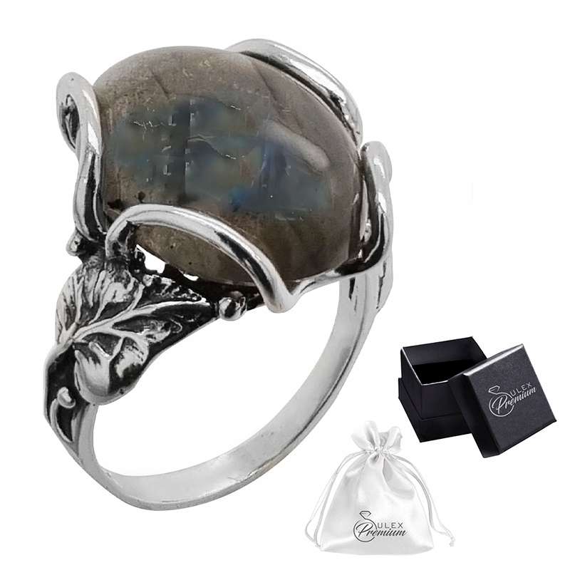 Stříbrný Prstýnek ryzost 925 s magickým kamenem Labradorit vel. 20