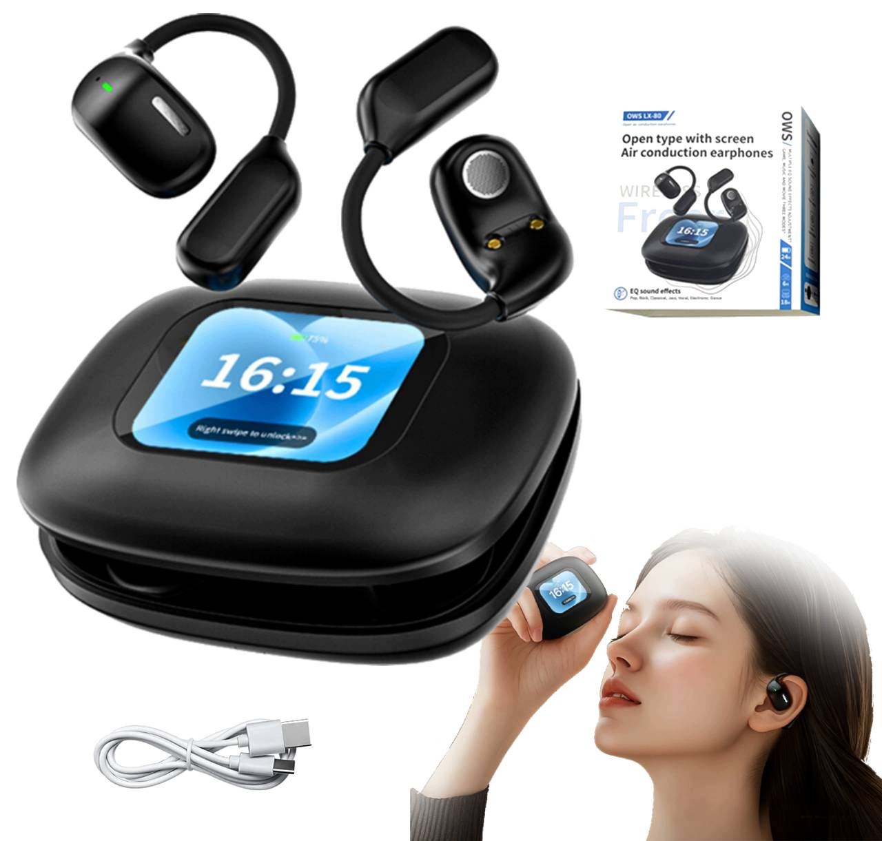Bezdrátové bluetooth sluchátka Překladač 135 ježků pro sport a hovory