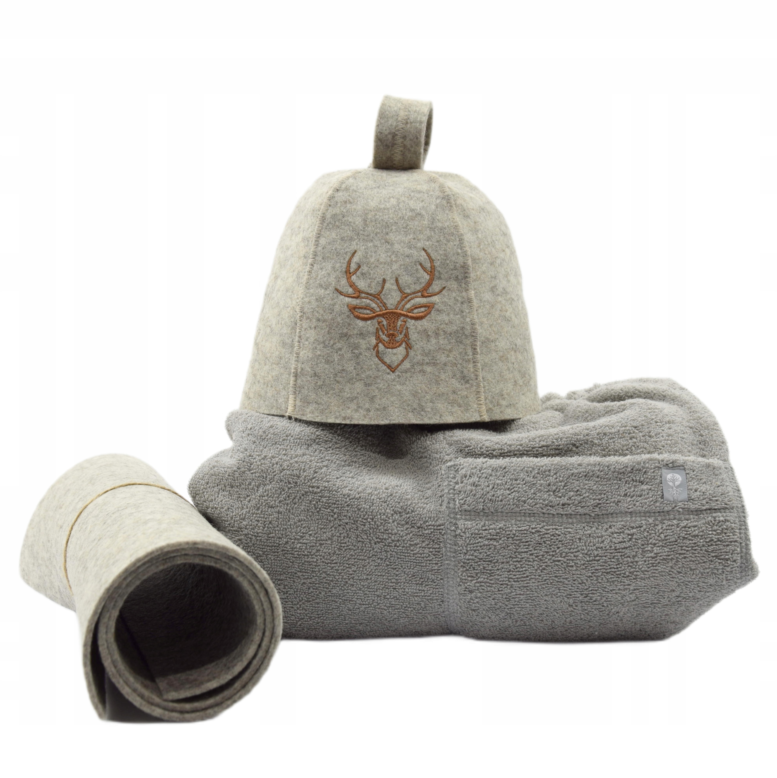 Čepice do sauny Set pánská 3 dílná Vlna Bavlna vel L