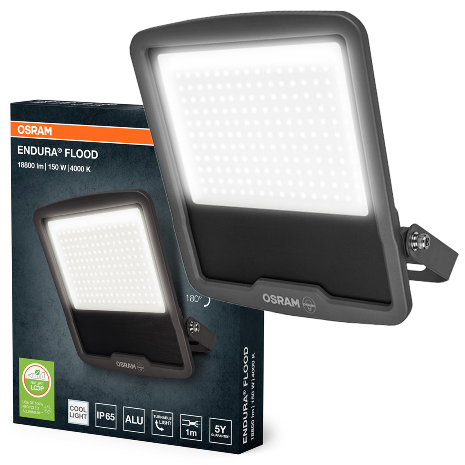 Vonkajší Led reflektor 150 W 18000 lm 4000K IP65 Endura