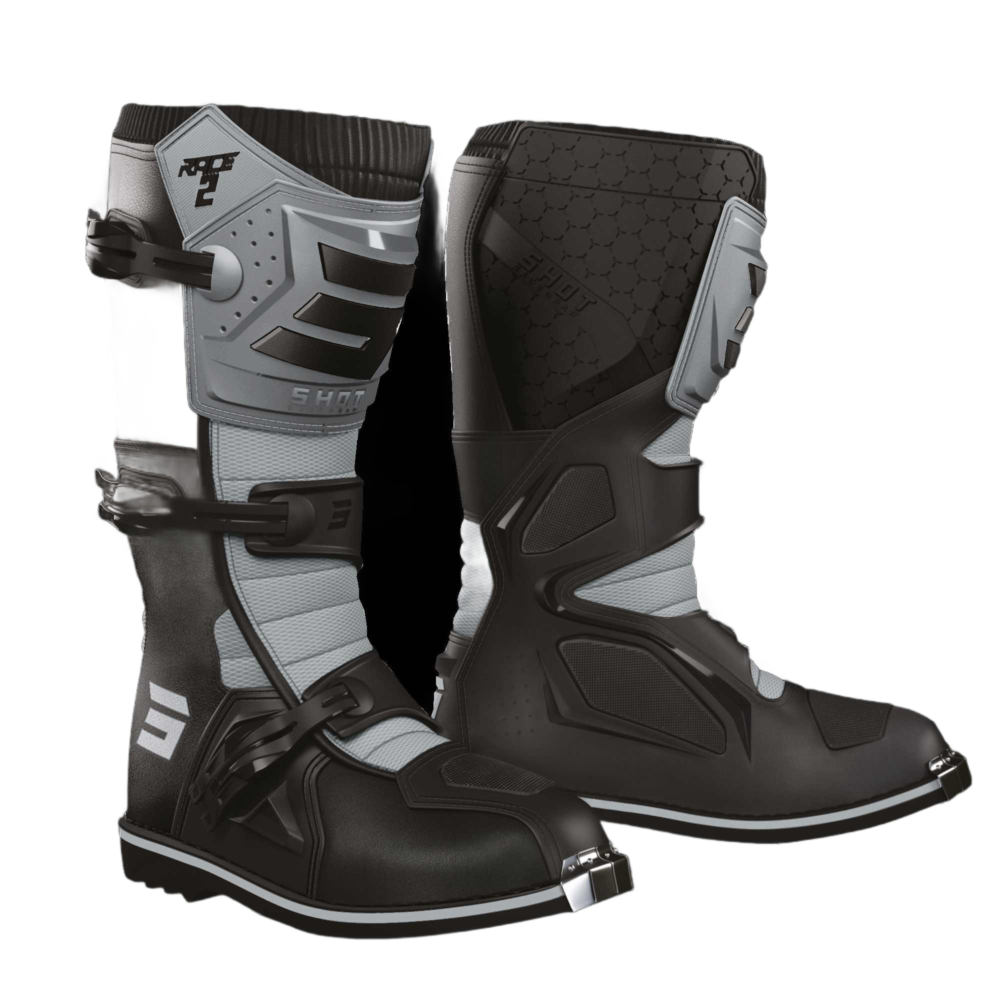 Čižmy Na Štvorkolesový Štvrťkový Nákladný Shot Race 2 Čierna/sivá 46 A09-24D1-A06-46