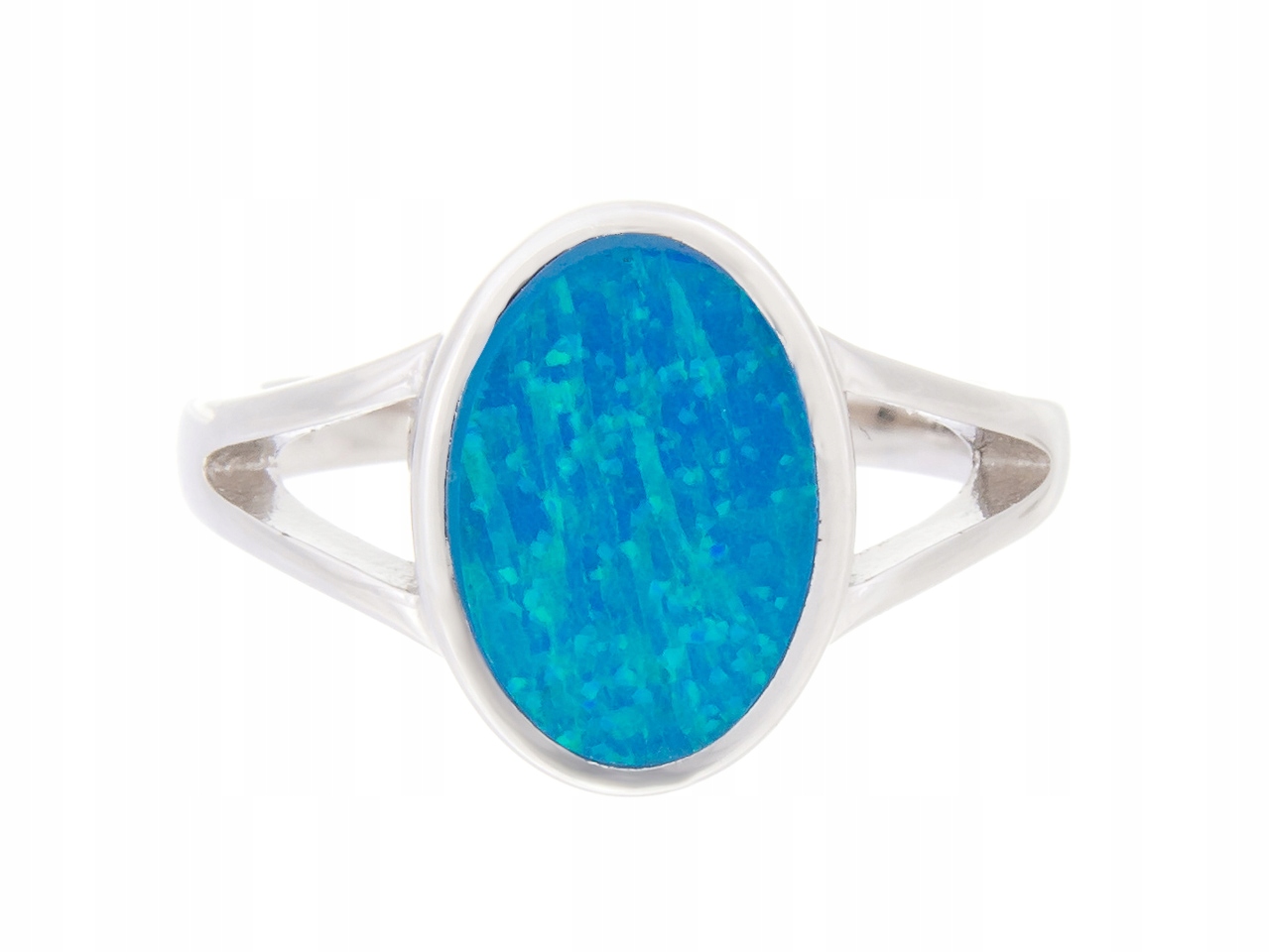 Vel Stříbrný Prstýnek 0,18 S Opálem 13 MM Dárek