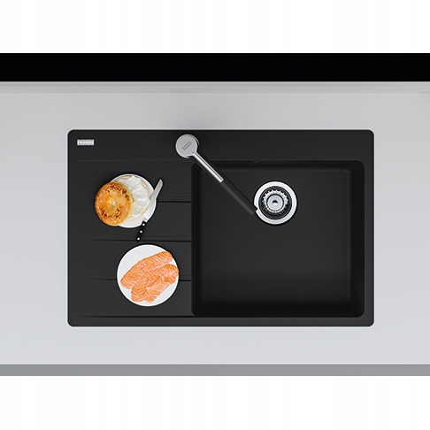 Zlew Franke CENTRO CNG 611-78 TL CZARNY MAT lewy Rodzaj wpuszczany